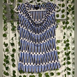 Worthington Blue and Black Striped Women's Blouse